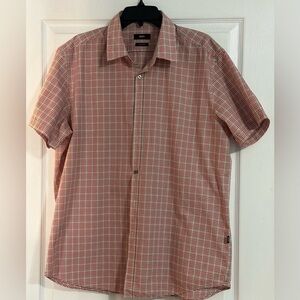 Hugo Boss Mens Regular Fit Shirt‎ Red Plaid - Size 2XL